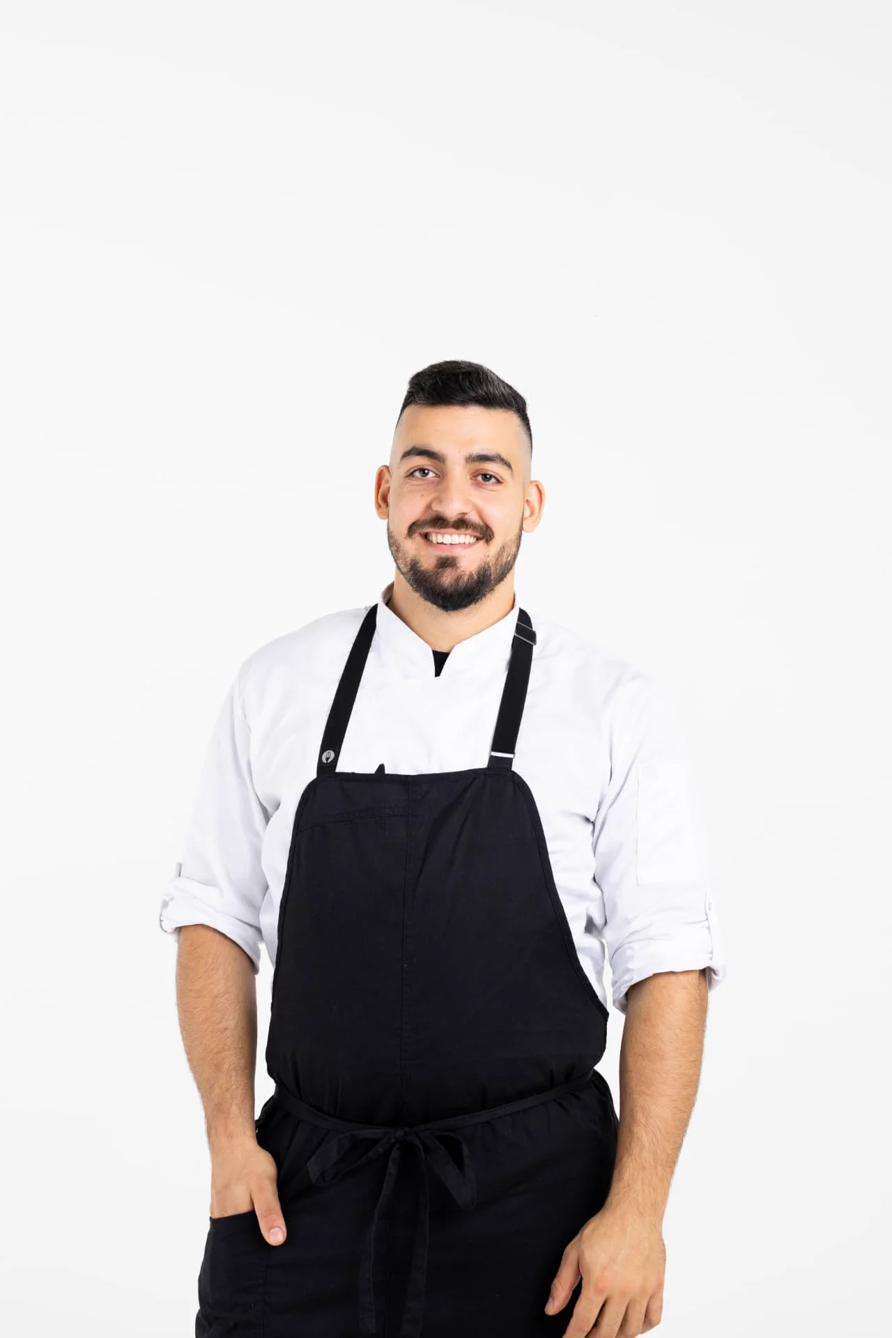 Executive chef Michael Antonakis of Kreative Catering Sydney in a fine dining kitchen.