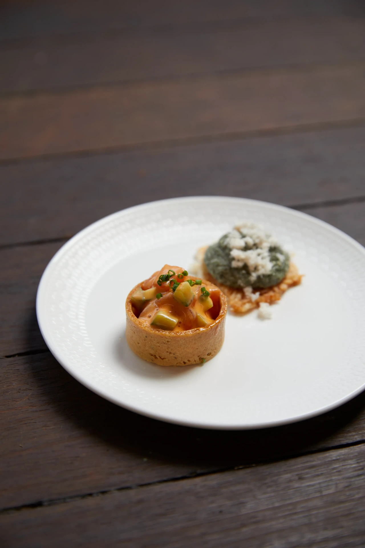 Salmon tartlet with cucumber and chive — Kreative Catering, Sydney event catering