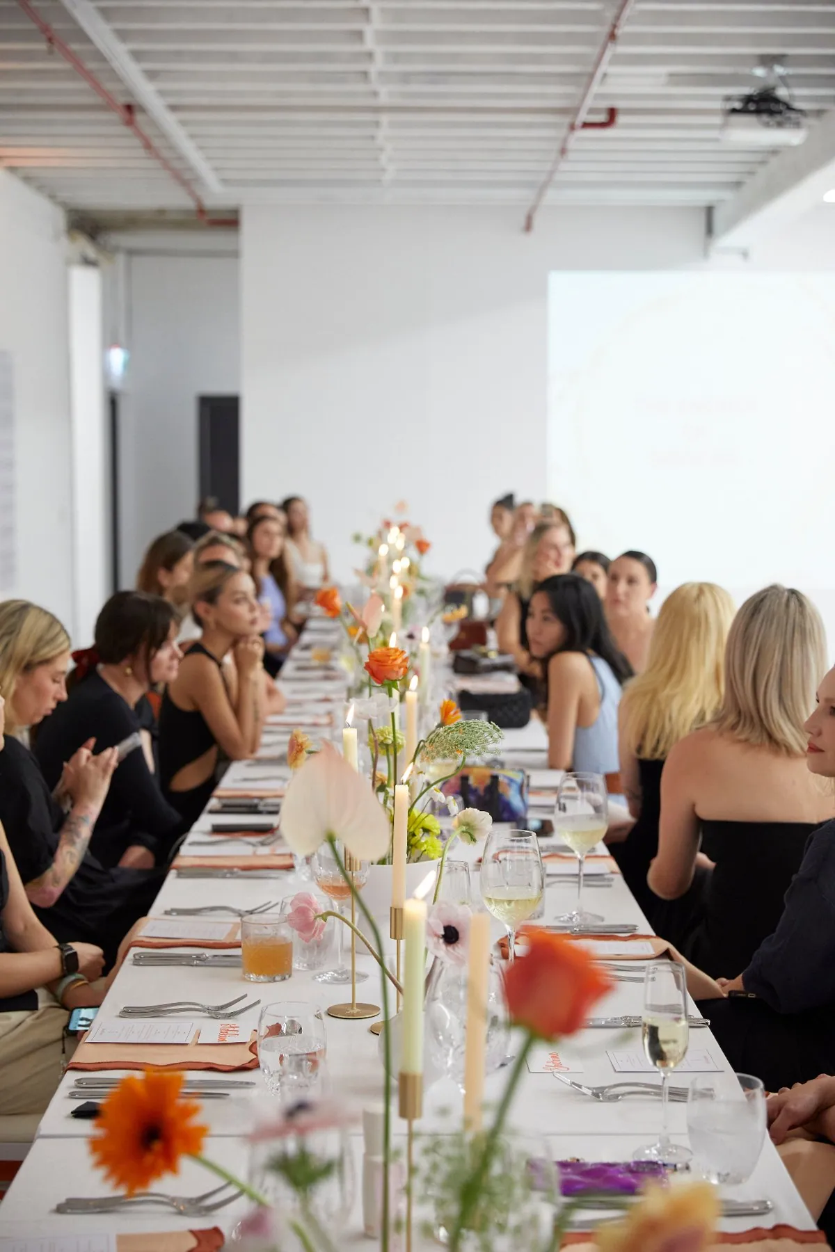 Place settings down the length of the table — Kreative Catering, Sydney event catering